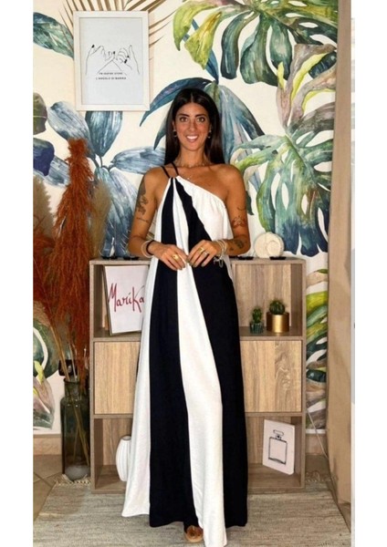 Mottisfashion Çift Renkli Elbise modelleri