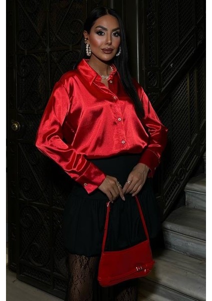 Mottisfashion Premium Saten Gömlek 3438