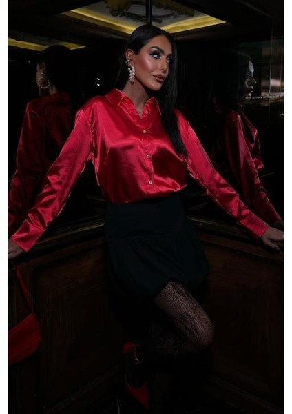 Mottisfashion Premium Saten Gömlek 3438