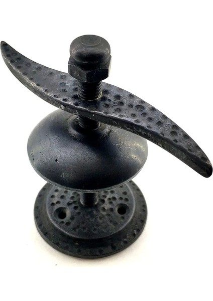 Antika Tarz Dekoratif Pirinç Pervane Panjur Stoperi - 110X110 Mm, Oksit