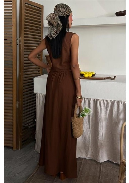 Mottisfashion Yelek Önden Bağlamalı Uzun Etekli Takım 10192 fırsatları