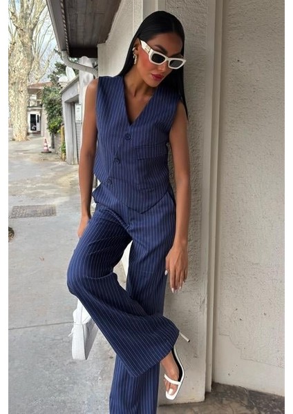 Mottisfashion Yeleği Çapraz Detay Düğmeli Cepli Yelekli Takım 10150 fiyatları