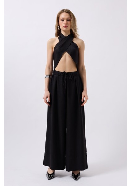 Mottisfashion Düşük Bel Oversize Keten Pantolon fiyatları