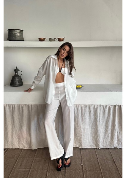 Mottisfashion Gömlek - Pantolon Takım - Beyaz fiyatları