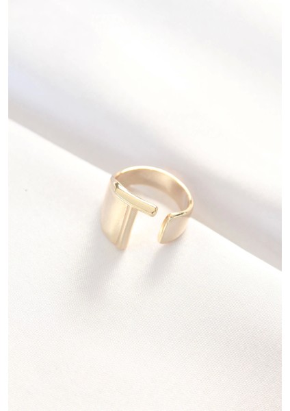 T Harfli Altın Renk Ayarlanabilir Yüzük fiyatları