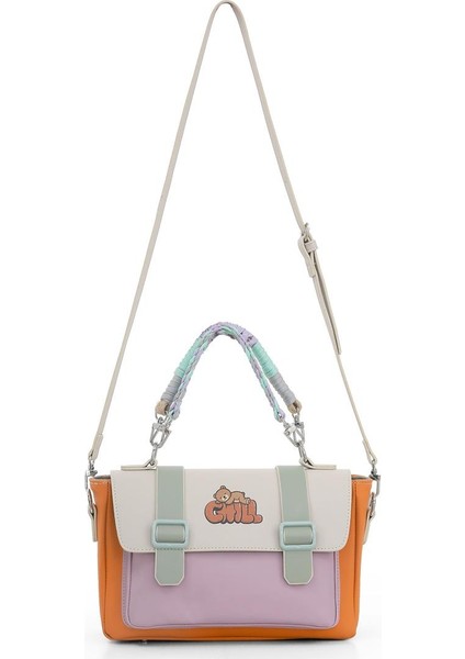 Kadın Vegan Deri Turuncu Omuz Çantası - Chill Tasarım fiyatları