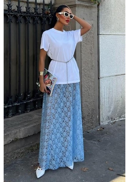 Mottisfashion Maxi Dantel Etek 4047