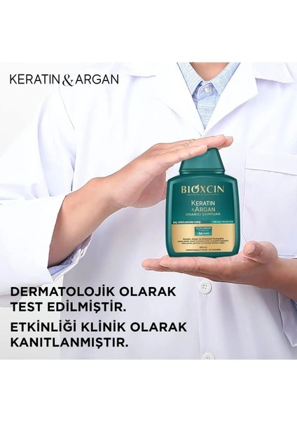 Keratin & Argan Onarıcı Şampuan 300 ml - Yıpranmış ve Hasar Görmüş Saçlar 2'li