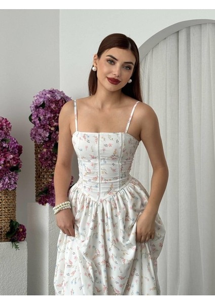 Mottisfashion Pars Ip Askılı Elbise