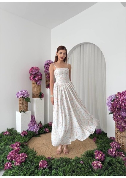 Mottisfashion Pars Ip Askılı Elbise