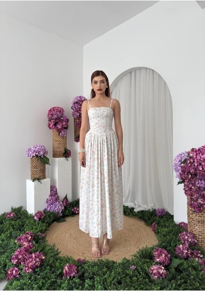 Mottisfashion Pars Ip Askılı Elbise