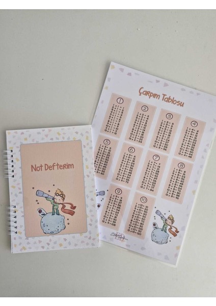 Little Temalı Pvc Çarpım Tablosu ve Not Defteri Seti