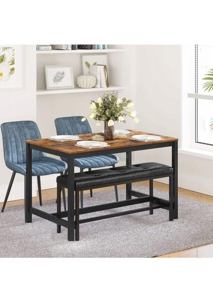 Baro Siyah Metal Ahşap Yemek Masası modelleri