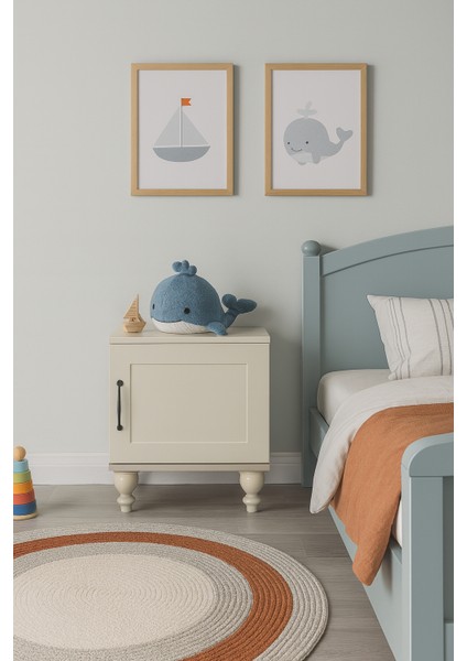 Alin Komodin | MDF Gövde | Ağaç Ayaklar | REHAU Kaplama Kapak | Şık ve Dayanıklı Tasarım