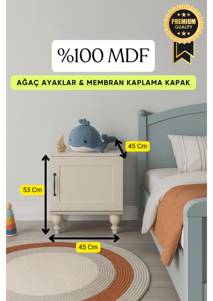 Alin Komodin | MDF Gövde | Ağaç Ayaklar | REHAU Kaplama Kapak | Şık ve Dayanıklı Tasarım fiyatları