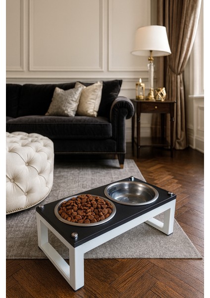 Kedi ve Köpekler Için Sağlıklı Yeme Standı, Paslanmaz Çelik Şık Tasarım ve Kaymaz Ayaklar modelleri