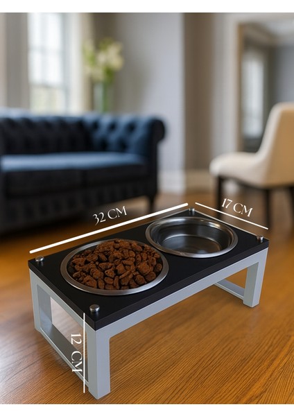 Kedi ve Köpekler Için Sağlıklı Yeme Standı, Paslanmaz Çelik Şık Tasarım ve Kaymaz Ayaklar fırsatları
