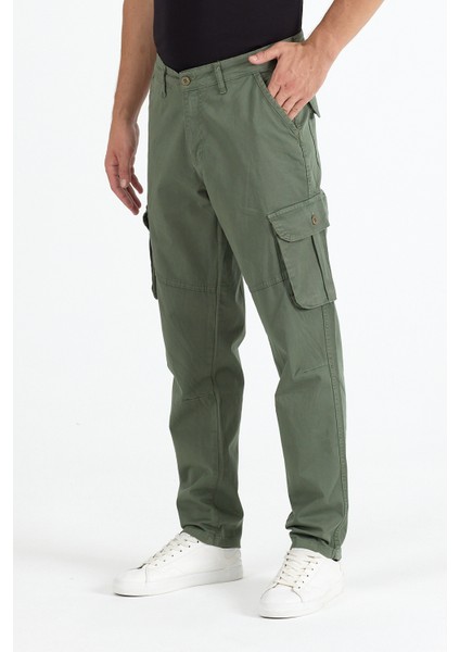 Erkek Rahat Kesim Pamuklu Kargo Pantolon Kargo indirimleri