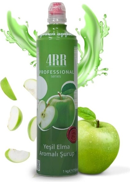 4rr Yeşil Elma Aromalı Kahve & Tropikal Içecek & Kokteyl Şurubu 750 ml