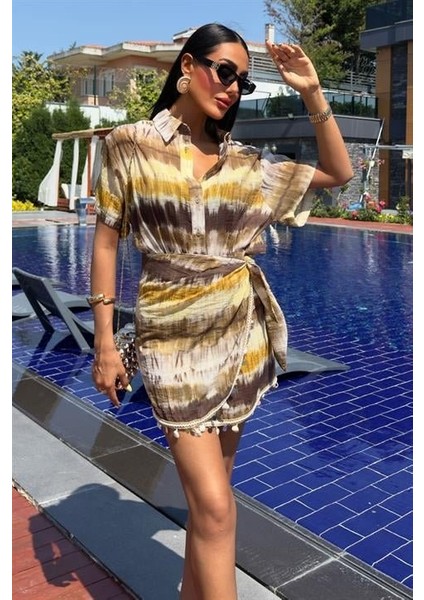 Mottisfashion Gömlek ve Eteği Aksesuarlı Takım 10211