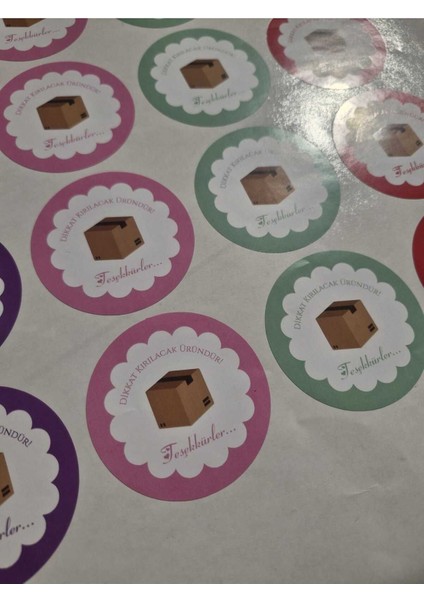 Dikkat Kırılacak Ürün Sticker 6 cm - 24 Adet fiyatları