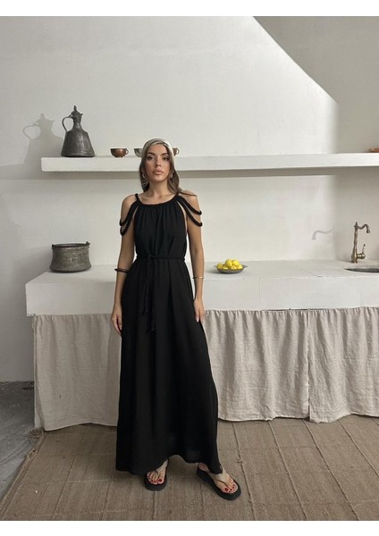 Mottisfashion Keten Elbise