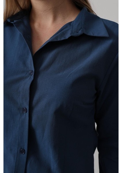 Mottisfashion Basic Gömlek - Indigo fırsatları