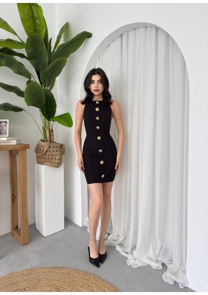 Mottisfashion Katalina Gül Düğmeli Elbise fırsatları