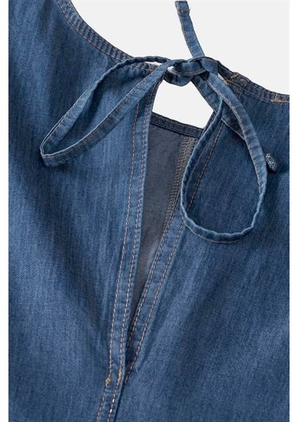 Mottisfashion Sırt Bağcıklı Tensel Elbise 2880