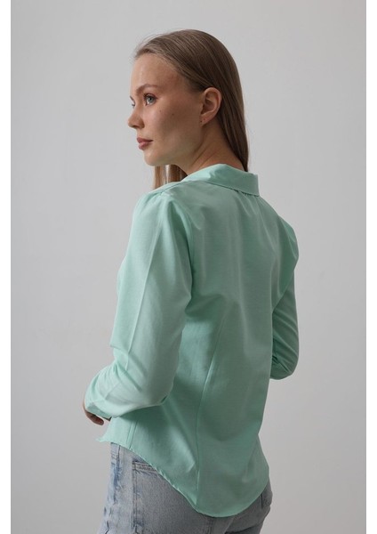 Mottisfashion Basic Gömlek - Mint modelleri