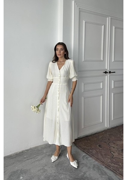 Mottisfashion Sarı Arka ve Bel Ucu Gipeli Elbise fiyatları