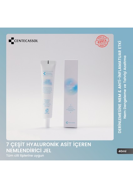 7 Çeşit Hyaluronik Asit İçeren Nemlendirici, Onarıcı ve Yatıştırıcı Hyaluronic Jel
