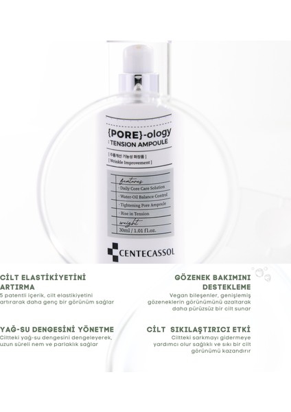 Gözenek Karşıtı ve Yağ Dengesi Sağlayan Yüz Serumu: Pore-ology Tension Ampoule modelleri