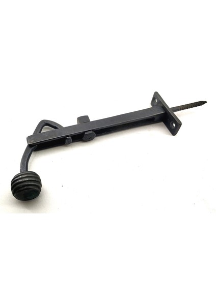 Antika Tarz Dekoratif Pirinç Ayarlı Panjur Stoperi - 150X55 Mm, Oksit