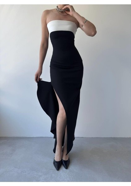 Mottisfashion Terk Yırtmaç Detaylı Elbise fiyatları