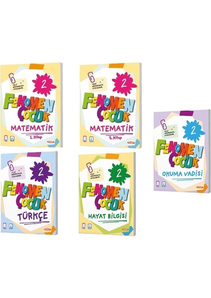 Fenomen Çocuk 2024 2. Sınıf Türkçe Matematik Hayat Bilgisi Okuma Seti 5 Kitap Güncel Müfredat