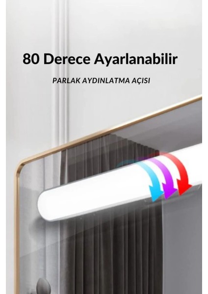 Şarj Edilebilir Kablosuz Mıknatıslı Masa Lambası Ayarlanabilir Okuma,gece,makyaj,dolap Lambası 3 Mod Znl-Ap1, One Size