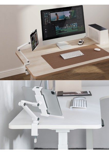 Masaüstü Kelepçeli Tablet Standı | 4.7'' - 12.9'' Arası Tüm Tabletlerle Uyumlu fırsatları