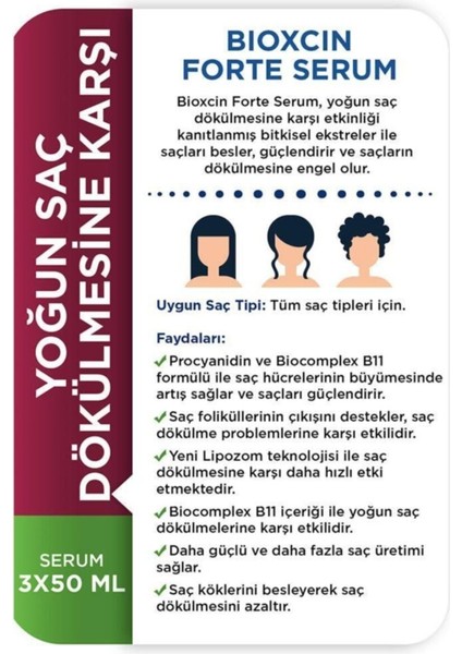 Forte Saç Dökülmelerine Karşı Serum 3X50ML modelleri