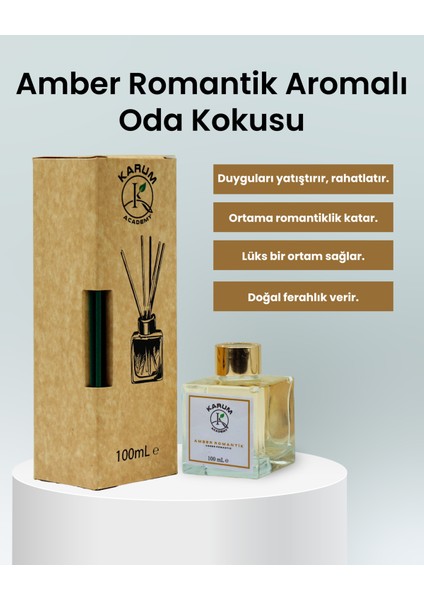 Amber Romantik – Sıcaklık ve Tutkunun Buluştuğu Koku Çubuklu Kare Oda Kokusu 100ML fiyatları