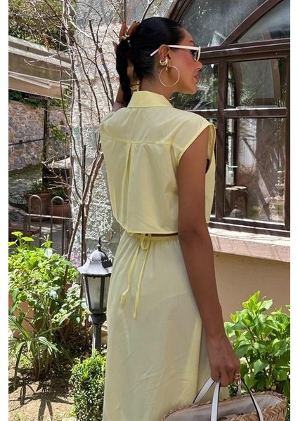 Mottisfashion Göbeği Halka Detaylı Midi Boy Elbise 2896 fırsatları