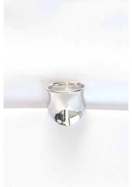 Silver Renk Ayarlanabilir Kavisli Ayna Yüzük fiyatları