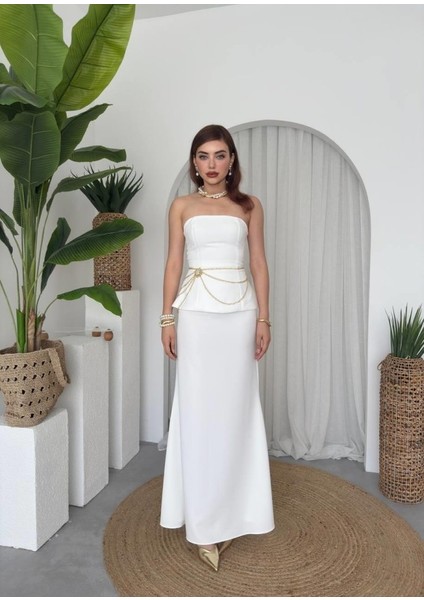 Mottisfashion Spas Straplez Elbise