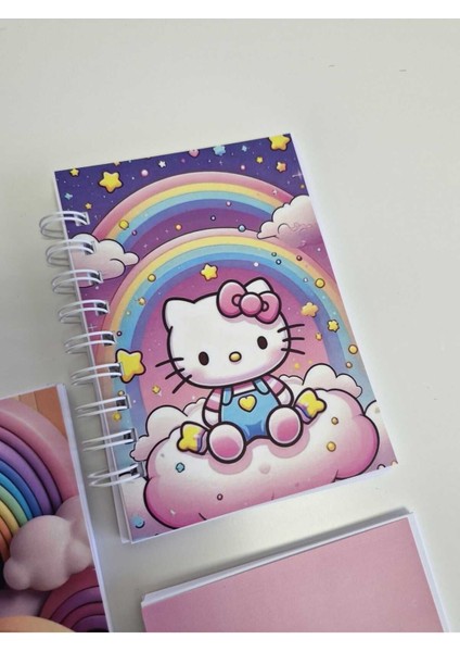 Hello Kitty Temalı A6 Boyut 3'lü Not Defteri Seti modelleri