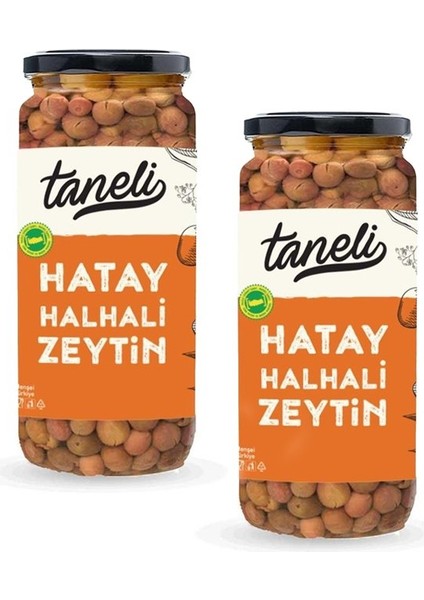 2'li Hatay Halhali Yeşil Zeytin 600 gr (300 gr x 2)