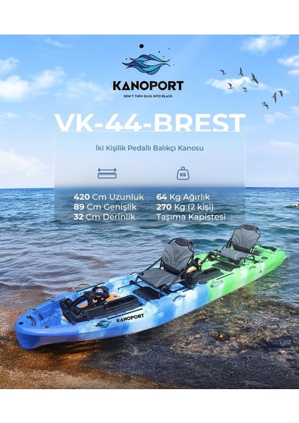 Vk-44 Brest Çift Kişilik Balıkçı Kanosu