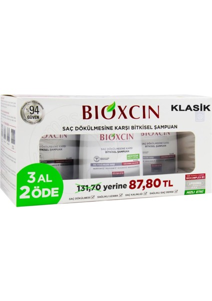 Bitkisel Şampuan 3 Al 2 Öde Kuru ve Normal Saçlar