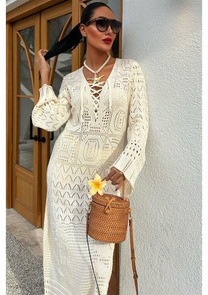 Mottisfashion Birit Detaylı Ajurlu Elbise 2838 fiyatları