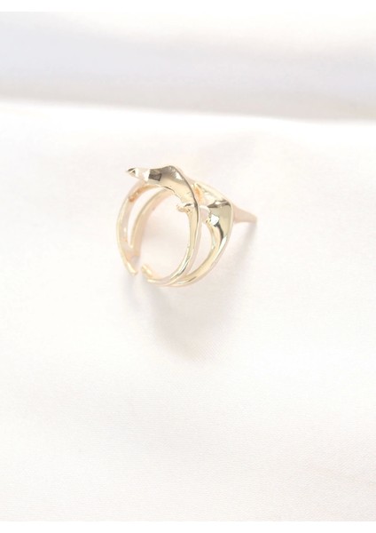 Yıldız Model Gold Renk Ayarlanabilir Yüzük modelleri