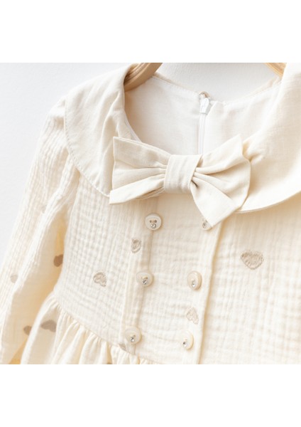 Kalp Işlemeli Kız Bebe Elbise fiyatları